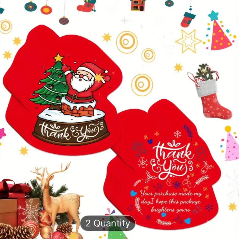 Red Santa Thank You Cards 25ct- NIP